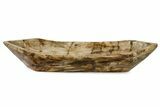 Canoe-Shaped Decorative Petrified Wood Bowl #350748-1